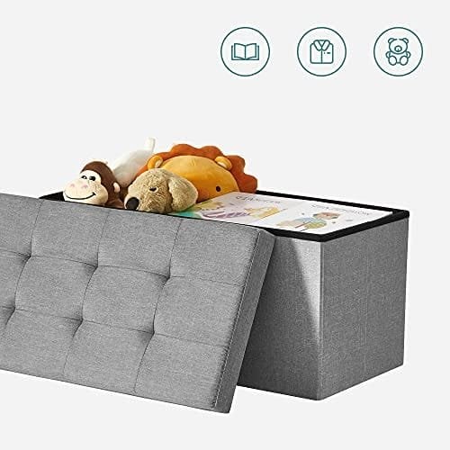 Songmics Ottoman Storage Chest Folding Toy Box Alsidil