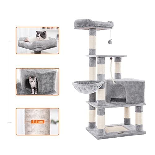 Feardrea Stable Catte Tree, Legt revitty 138 cm, kevyt gruap