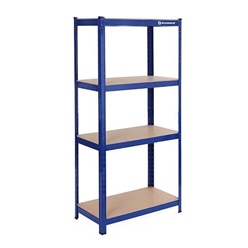 Songmics 160 x 80 x 40 cm tunge hylderestativ - 520 kg kapacitet - Boltfrie stålhylder - Blå GLR44Q