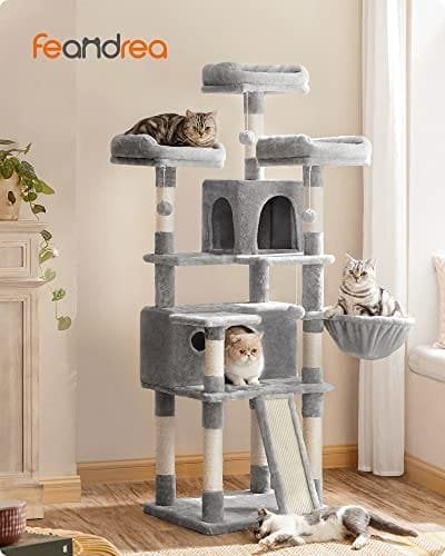 Feandrea kattetræ, XXL Cat Condo 172 cm, lysegrå PCT019W01