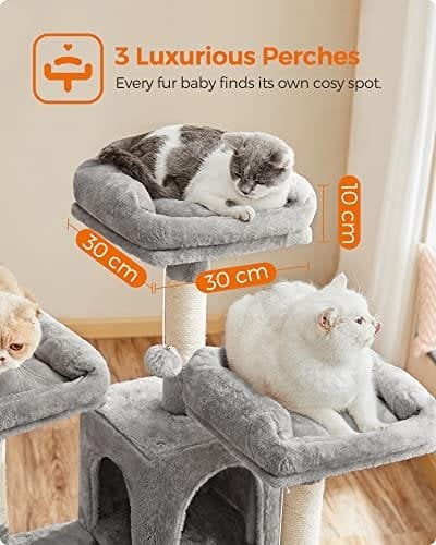 Feandrea kattetræ, XXL Cat Condo 172 cm, lysegrå PCT019W01