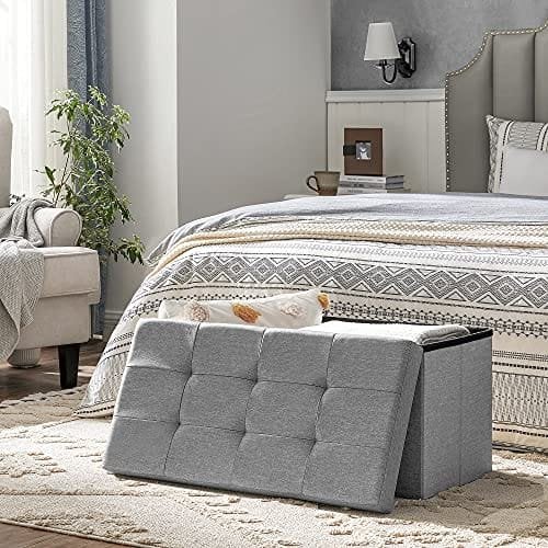 Songmics Ottoman Storage Chest Folding Toy Box Alsidil