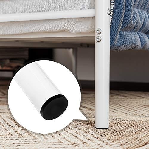 Vasagle enkeltseng ramme seng ramme metal seng ramme passer til 3ft x 7ft madras gæst seng voksne børn let samling små rum hvidt rmb061w01
