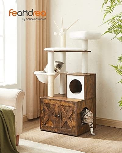 Cat Scratching Post med Kullbricka Vintage Brunt