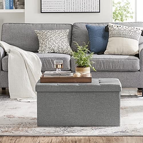 Songmics Ottoman Storage Chest Folding Toy Box Alsidil