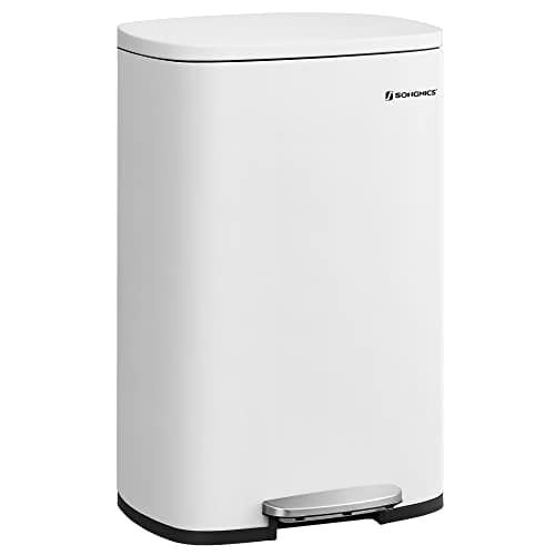 Songmics keittiöpoljin, 50L roskakori, muovinen sisäkauha, valkoinen Songmics keittiöpoljin, 50L roskakori, muovinen sisäkauha, valkoinen