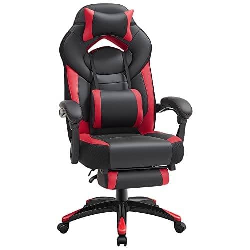 Songmics Executive -työtuoli, ergonominen, musta/punainen