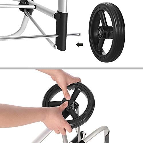 Songmics Shopping Trolley on Wheels, indkøbskurv, lastkapacitet 40L, 47 x 33 x 97 cm, sort