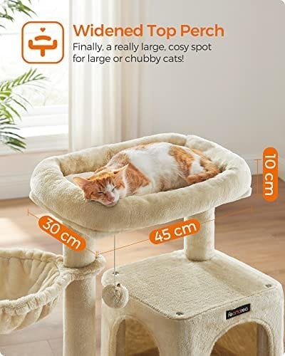 Kattetræ, Kattetårn, Forlænget Aborre til Store Katte, Beige