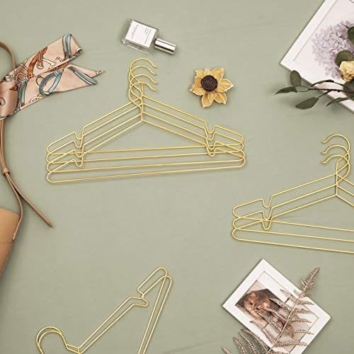 Songmics pakke med 20 metal kraftige bøjler Forkromet, 42cm Golden