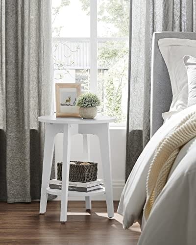 Vasagle Modern Side Tabell 58 x 45,5 x 8,5 cm - Vit