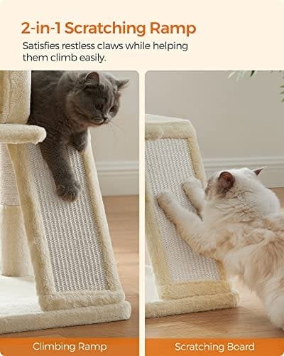 Kattetræ, Kattetårn, Forlænget Aborre til Store Katte, Beige