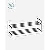 2-lags Skostativ, Skoskabe, Metalopbevaringsstativ, 30 X 92 X 34 Cm, Sort