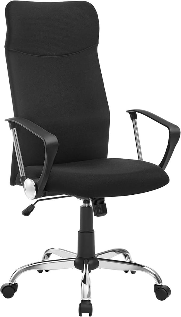 Kontorsstol, Ergonomisk Snurrstol, Vadderad Sits, Tygöverdrag, Justerbar Och Lutbar