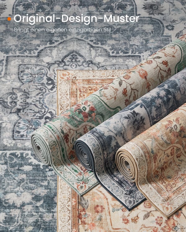Tæppe 120 x 170 cm Stuetæppe, Skridsikkert tæppe Traditionel Vintage Stil, Cappuccino Beige