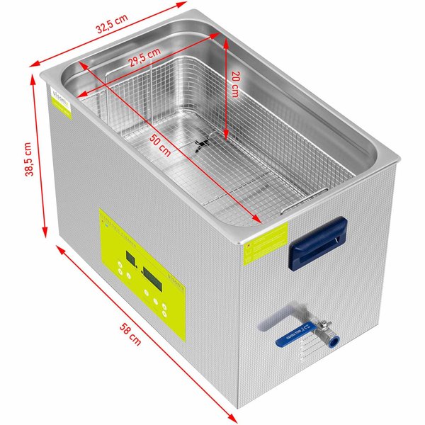 Ultralydsbadevaskemaskine LED 30 l 600 W