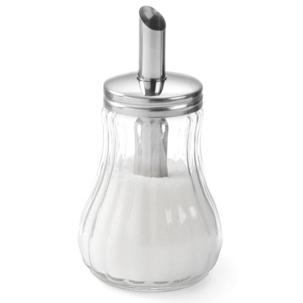 Glassukkerskål med sukkerdispenser, diameter 80 mm, 200 ml - Hendi 452400