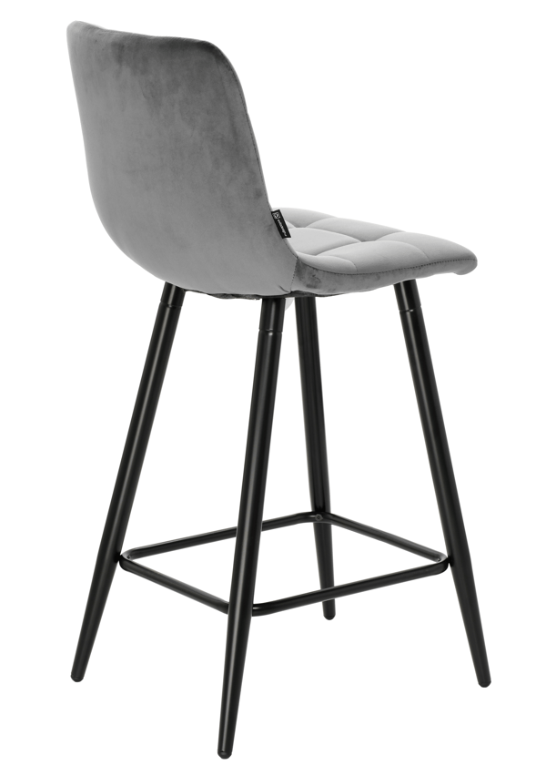 Tore samettinen harmaa puolijakkara, baarijakkara, 65 cm