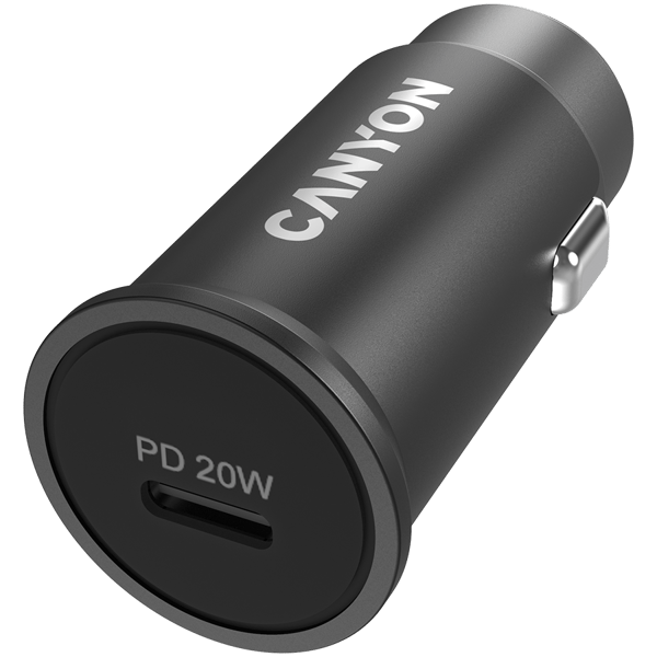 CANYON Ładowarka samochodowa C-20 PD 20W USB-C Czarna