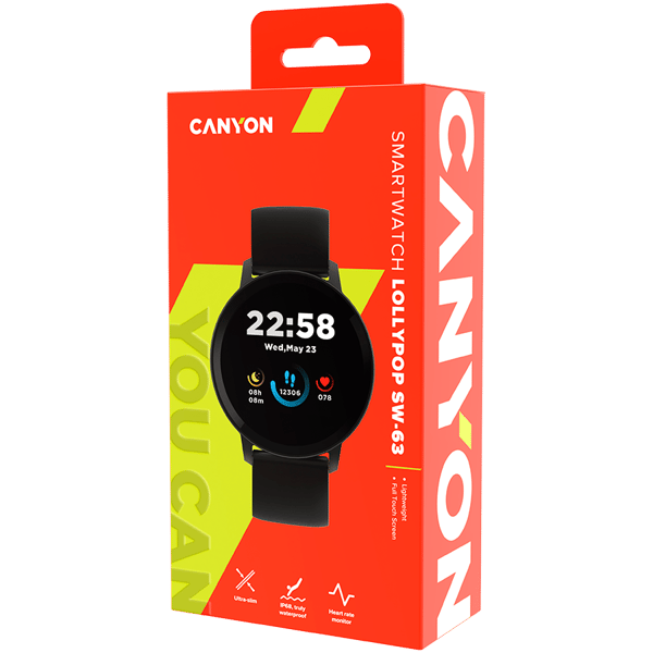 CANYON-älykello Lollypop SW-63 Czarny
