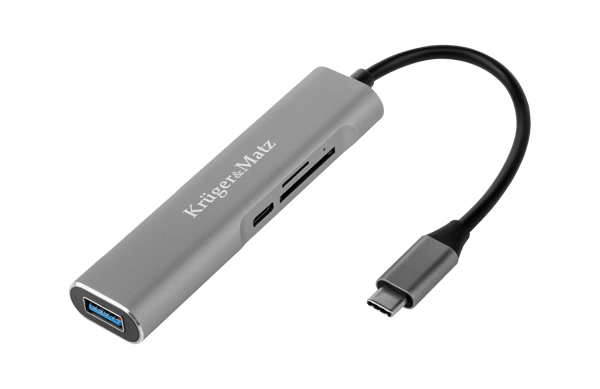 Adapter HUB USB-C til HDMI/USB3.0/SD/MicroSD/C port splitter