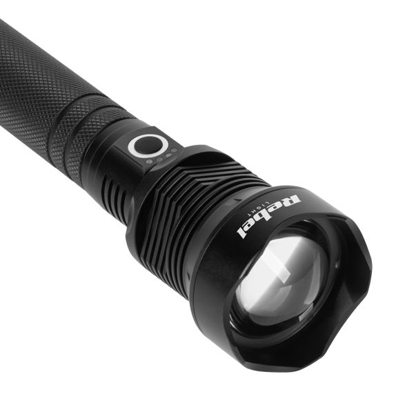 Alumiininen LED-taskulamppu 1857lm 20W Rebel ZOOM 800m USB-C IP65 voimakas ja kirkas