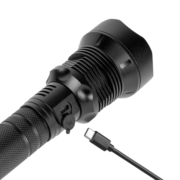 Alumiininen LED-taskulamppu 1857lm 20W Rebel ZOOM 800m USB-C IP65 voimakas ja kirkas