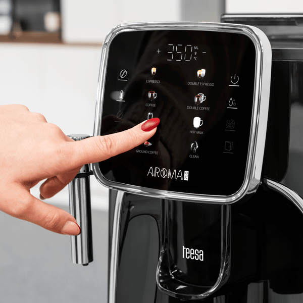 Automatisk espressomaskine til kaffe 1450W plus mælkeskummer TEESA AROMA 750