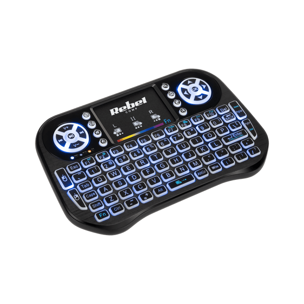 Mini trådlöst tangentbord SMART TV LED USB 2.4 GHz pekplatta Rebel Q5