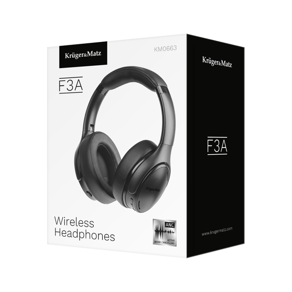 Trådløse over-ear hovedtelefoner ANC BT 5.0 Bluetooth F3A Kruger&amp;Matz