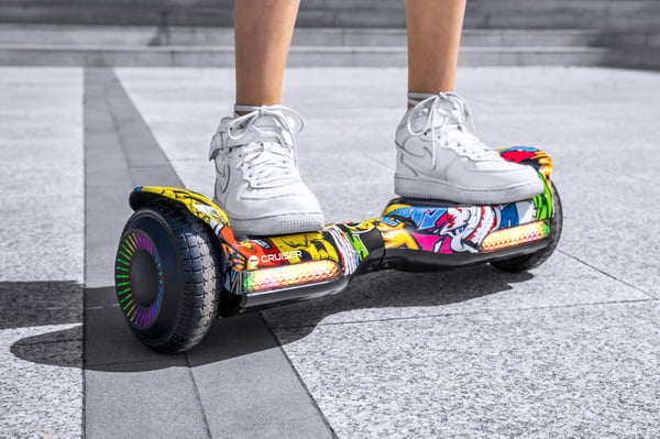 Elektrisk hoverboard 6,5" LED Rebel for børn og voksne