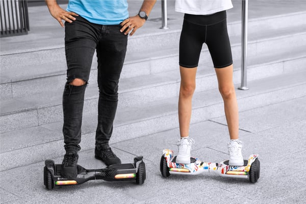 Elektrisk skateboard hoverboard 6,5" LED Rebel til børn og voksne