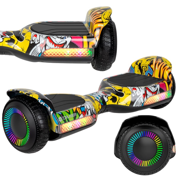Rebel 6,5" LED Hoverboard Elektrisk Skateboard för Barn och Vuxna