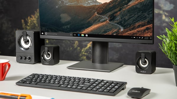 Tietokonekaiuttimet 2.1 subwoofer USB-virta PC:n ja kannettavan tietokoneen Rebel