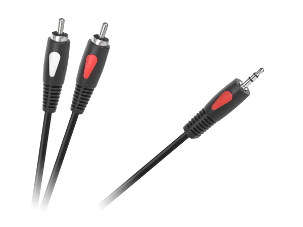 Kabel lydkabel minijack cinch 1,8m Jack 3,5mm-2RCA Cabletech Eco-Line