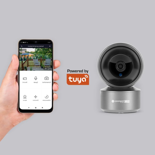 Kruger&Matz Connect C25 2K Tuya indendørs IP-kamera 355° rækkevidde 20m Wi-Fi