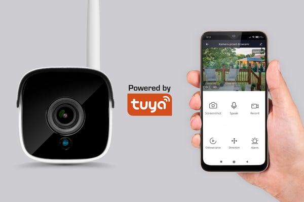 Ulkokamera WiFi IP Tuya FullHD 1080p IP66 RJ45 tunnistus Kruger&Matz