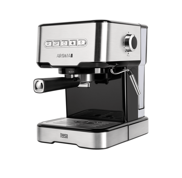 Teesa 850W trykkaffemaskine + 15 bar mælkeskummer
