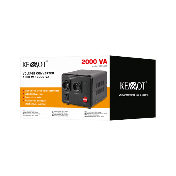 Jännitemuuntaja KEMOT 1600W/2000VA