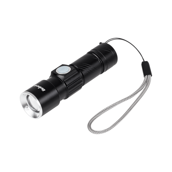 LED-lygte 3W rækkevidde 80 m akkumulator 350mAh 120lm aluminium Rebel