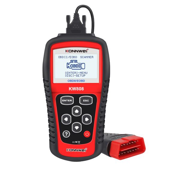 Batteridiagnose-tester OBD2-scanner Konnwei KW808