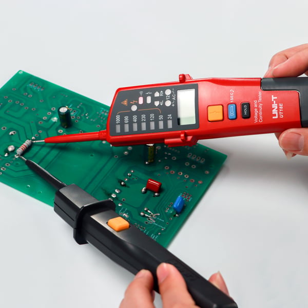 Mittarin ilmaisinjännitetesteri Uni-T UT18E vaihejärjestyksen piirin jatkuvuus