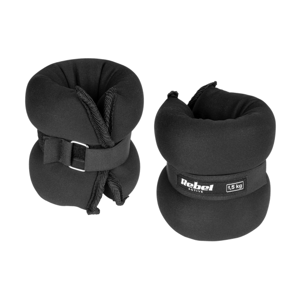 Säädettävät ja kätevät painot nilkoille, ranteille, jaloille ja käsille 2x1.5kg Rebel