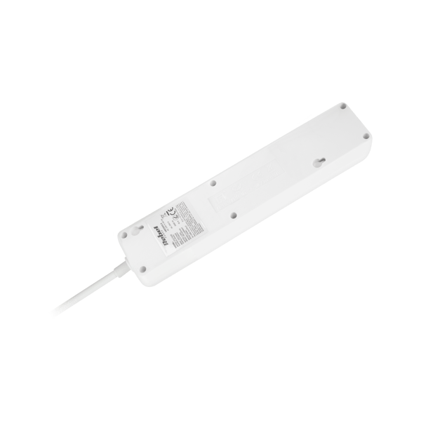 Forlængerstrømskinne 5m 3 stik 2xUSB 3x1,0mm2 kontakt Rebel