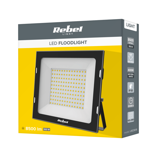 Halogeeni-LED-kohdevalaisin ulkokäyttöön, 100 W, 4000 K, Rebel