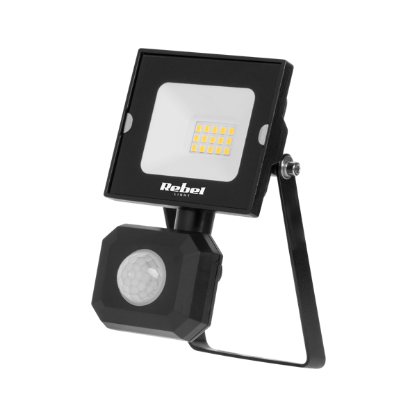 Halogen LED-reflektor 10W med rörelsesensor och skymningsrelä IP44