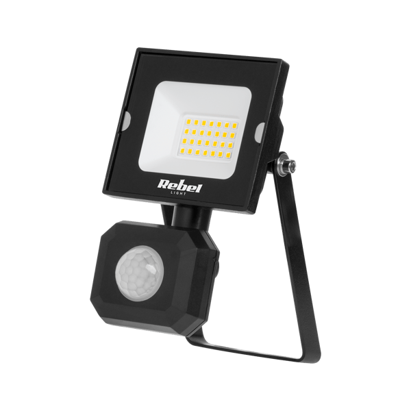 Halogen LED spotlight projektørlampe 20W 6500K IP44 sensor
