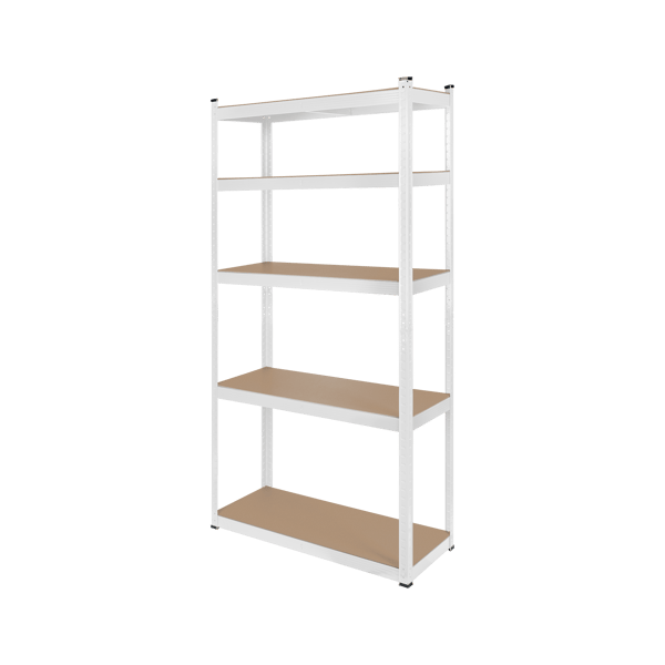 Metal lagerreol 2-i-1 5 hylder garage 180x90x40cm 750kg Rebel