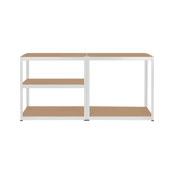Metal lagerreol 2-i-1 5 hylder garage 180x90x40cm 750kg Rebel