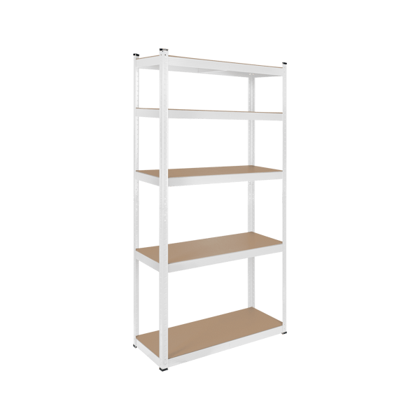 Metal lagerreol 2-i-1 5 hylder garage 180x90x40cm 750kg Rebel